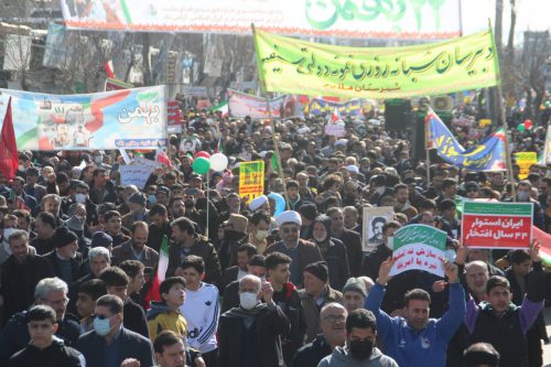 حضور باشکوه مردم شهرستان ملایر در فجر چهل و چهارم؛