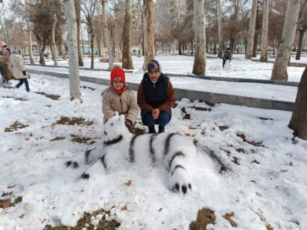 برگزاری جشنواره آدم برفی با حضور خانواده‌های نهاوندی