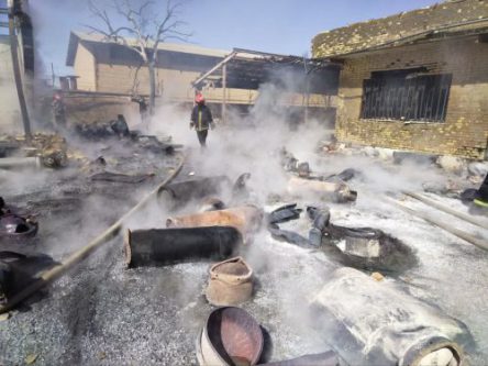 جزئیات آتش‌سوزی مهیب در یک واحد بزرگ شارژ کپسول گاز مایع همدان+ تصاویر