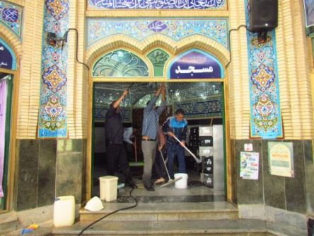 آماده شدن آستان مطهر شاهزاده محمد(ع) نهاوند برای استقبال از ماه رمضان+ تصاویر