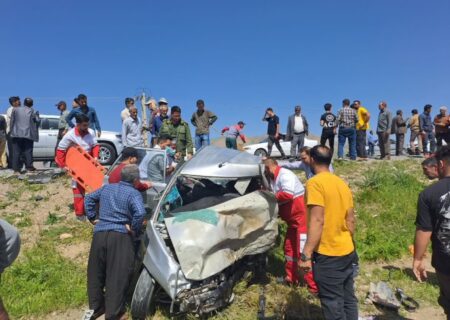 ۴ کشته و زخمی در تصادف محور نهاوند به فیروزان+ تصاویر
