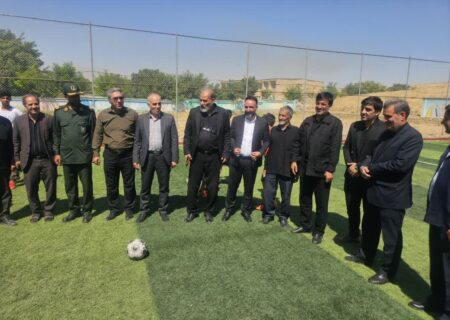 افتتاح چمن مصنوعی طرح شهید سلیمانی در نهاوند