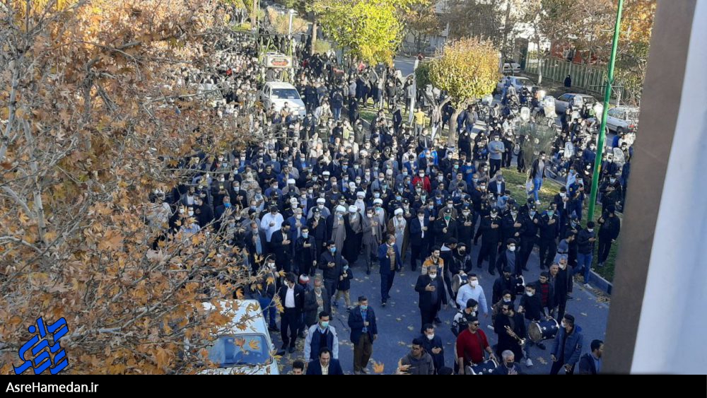 نهاوند داغدار شهید راه امنیت/ بدرقه شهید رفیعی توسط مردم قدرشناس+تصاویر
