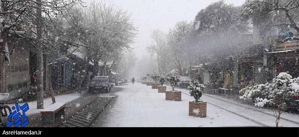 زیبایی های بارش برف زمستانی در نهاوند