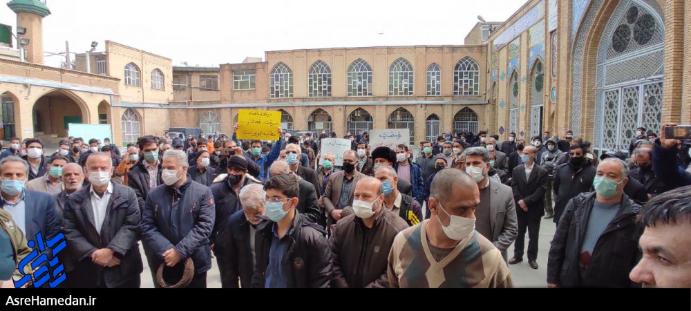 تجمع اعتراضی مردم انقلابی ملایر به یک بیانیه و یک حکم+تصاویر