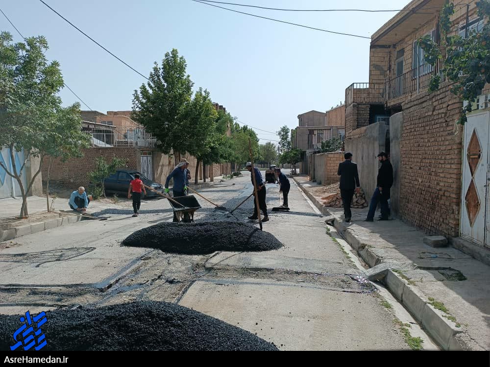 آسفالت‌ ریزی در اسدآباد آغاز شد