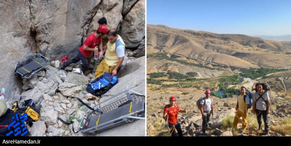 نجات کوهنورد گرفتار شده در کوهستان گرین نهاوند