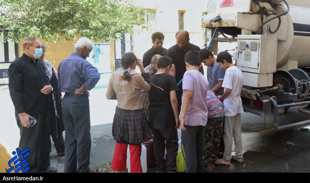 آبرسانی سیار به مردم در سطح شهر همدان