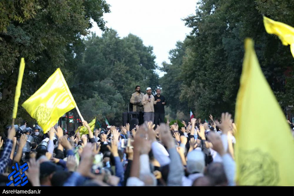 خروش مردمی دارالجهاد همدان/با تروریست های آشوبگر برخورد کنید