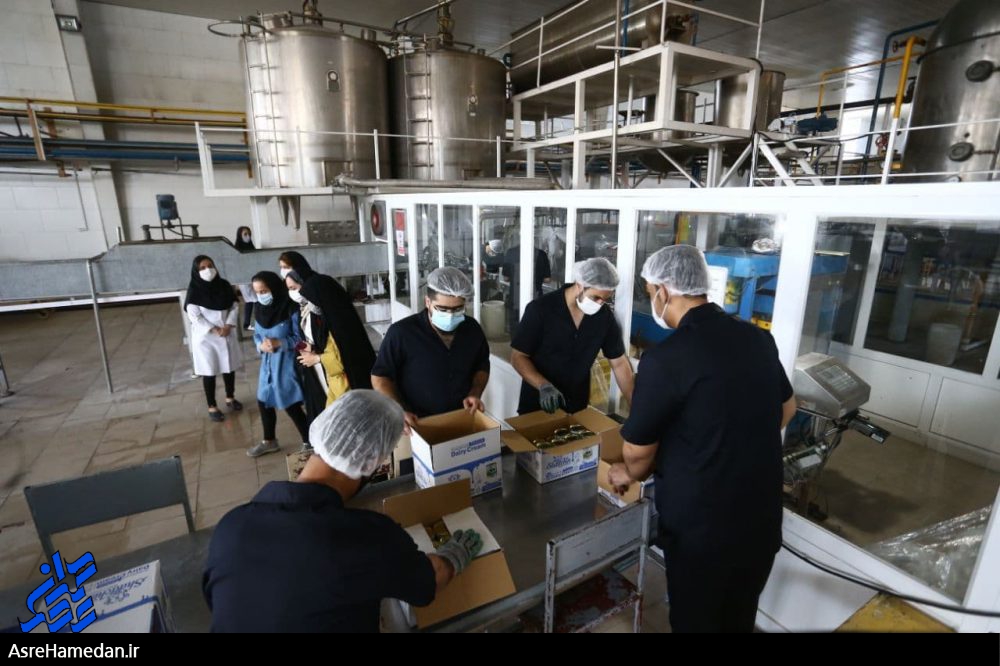 حمایت بانک ملی از شرکت شادچین تولید کننده شیر تغلیظ شده شیرین در همدان+تصاویر