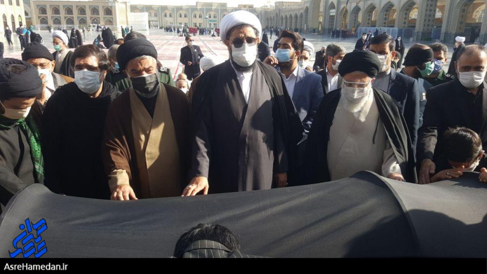 خاکسپاری پیکر مرحوم حضرت آیت الله فاضلیان در حرم مطهر امام رضا(ع)