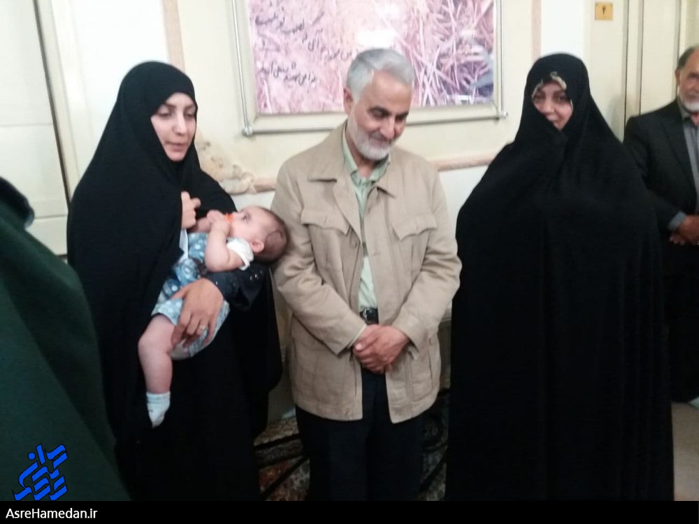 روایت دیدار خانواده شهدای مدافع حرم همدانی با حاج قاسم از زبان دختر شهید ترابی کمال