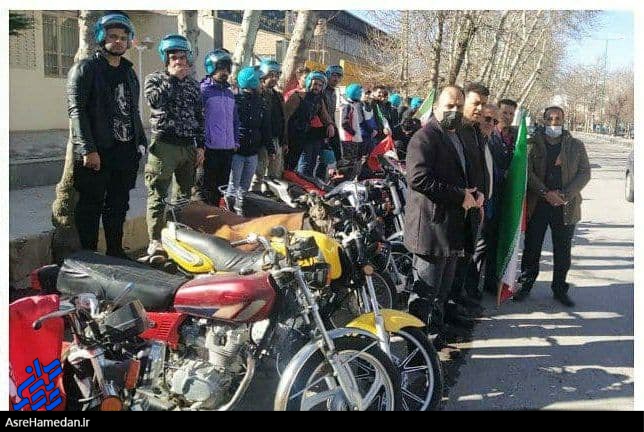  رژه موتور سواران نهاوندی به مناسبت آغاز دهه فجر+تصاویر