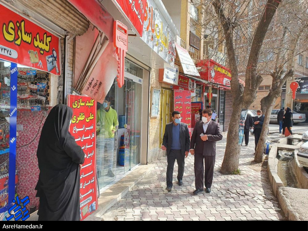 بازدید فرماندار نهاوند از بانک ها و بازار+تصاویر