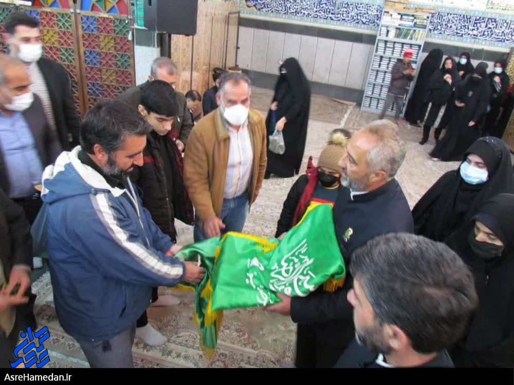 استقبال از پرچم مطهر حرم رضوی در نهاوند