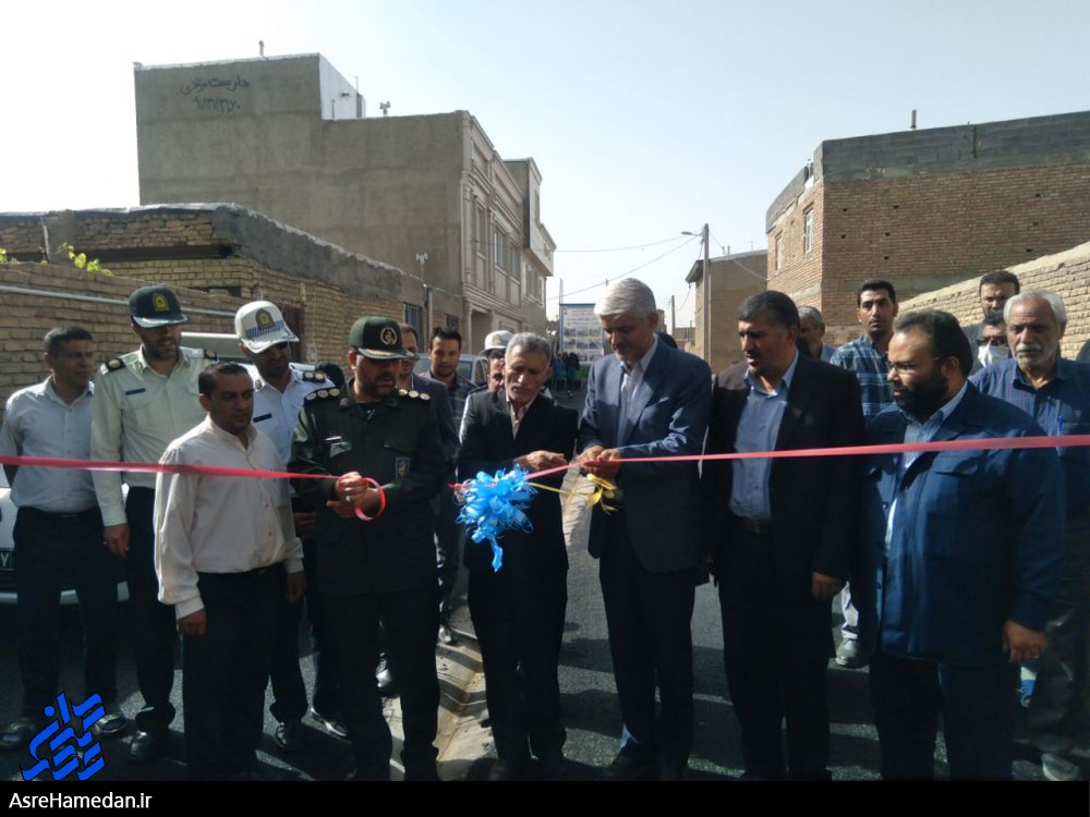 افتتاح فاز نخست پروژه آسفالت معابر شهر بهار